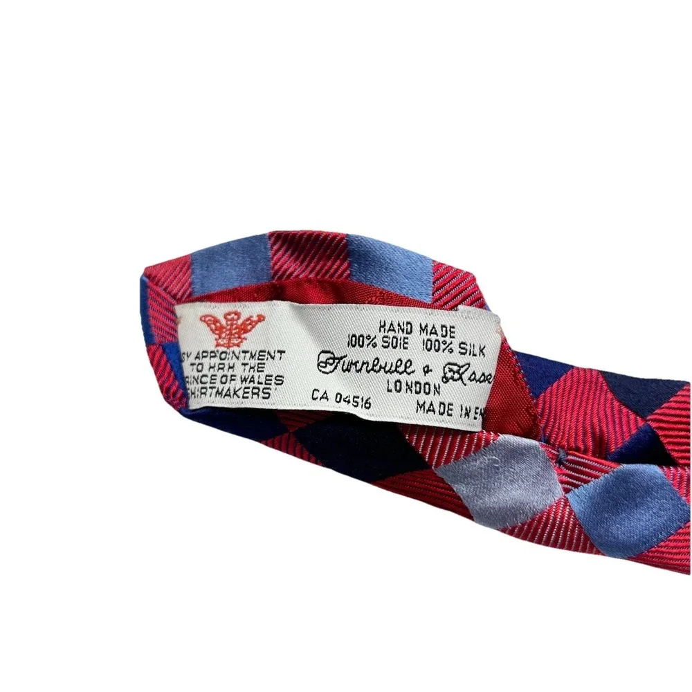 Turnbull & Asser Argyle Multicolor Men's Tie 100% Silk Hand Made In‎ England - Picture 3 of 8